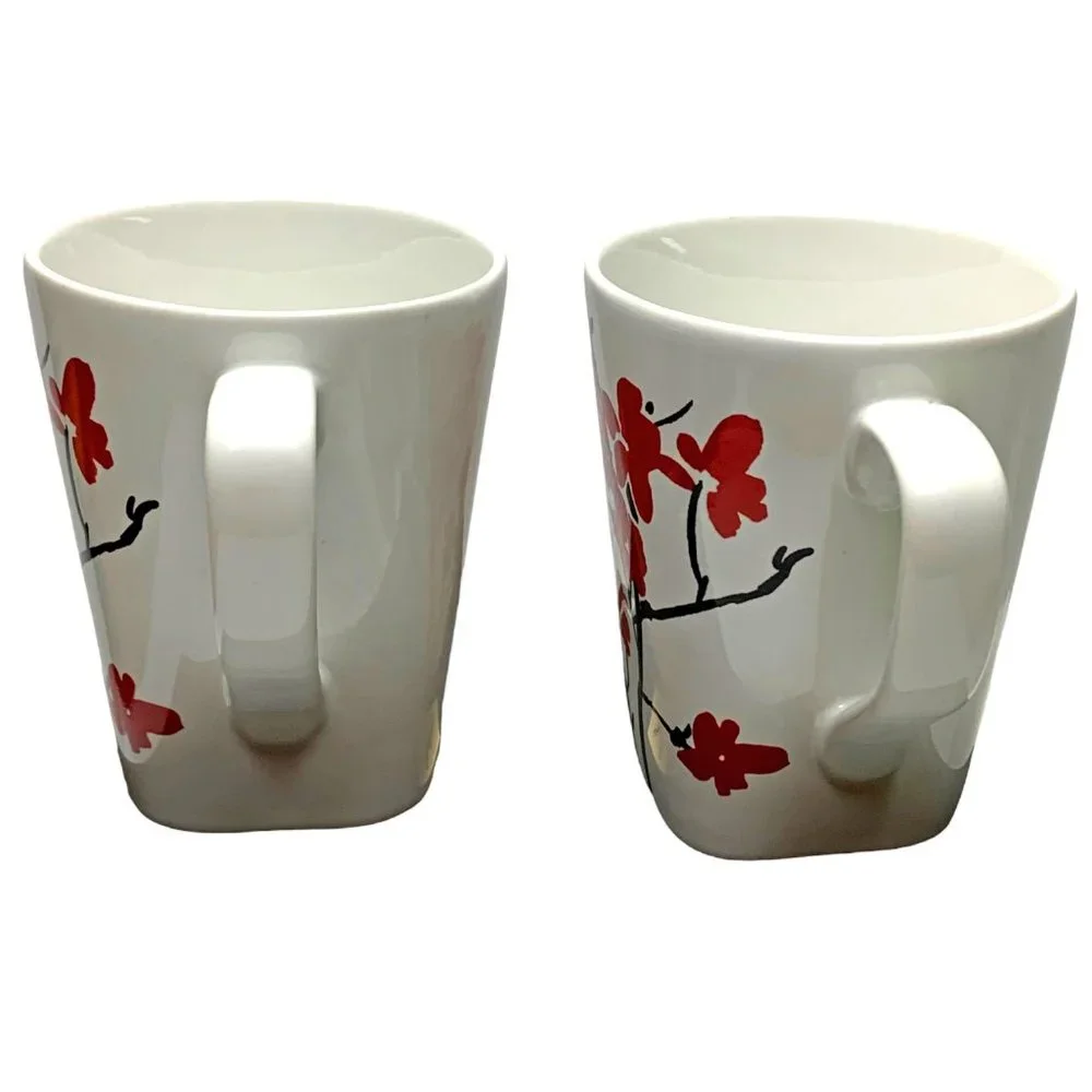 Lot‎ of 2 Coventry Makayla Fine Porcelain Japanese Cherry Blossom Pattern Mugs